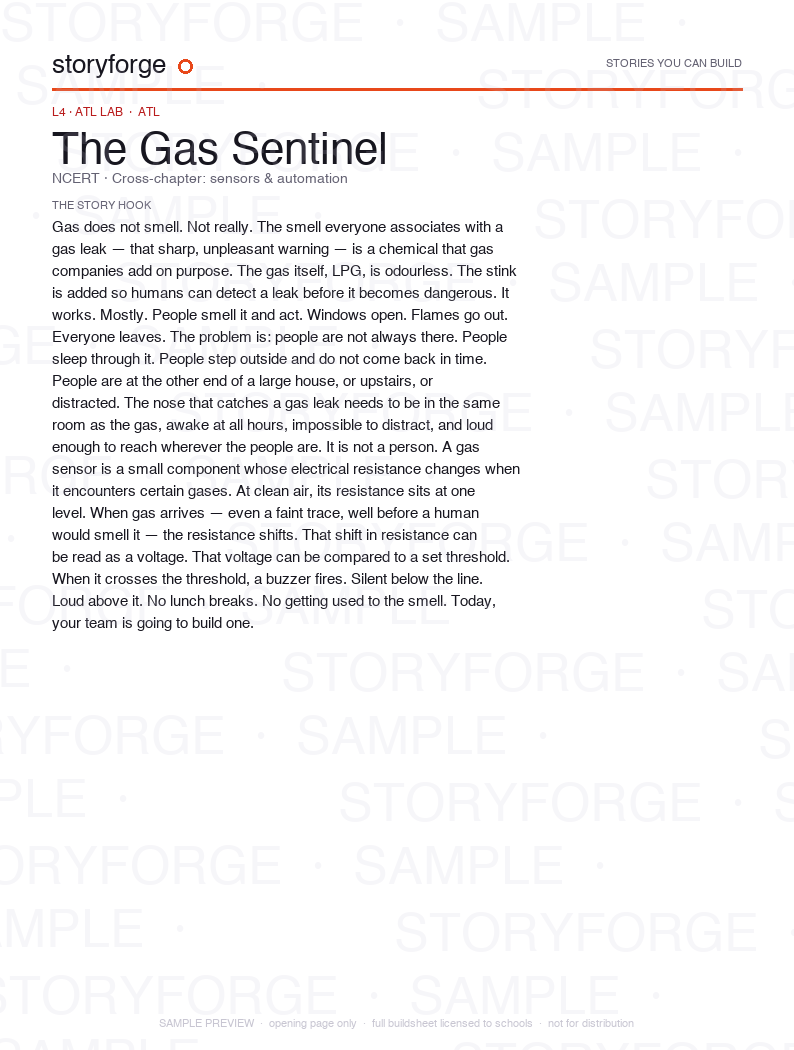 Watermarked opening-page preview of The Gas Sentinel