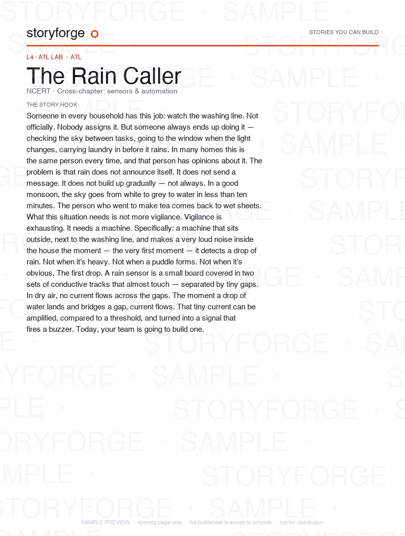 Watermarked opening-page preview of The Rain Caller