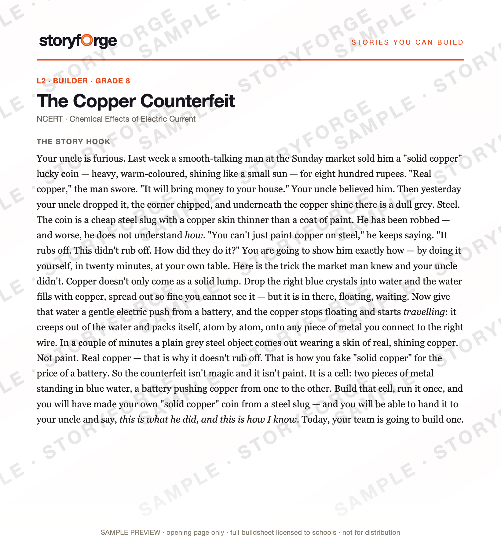 Watermarked opening-page preview of The Copper Counterfeit
