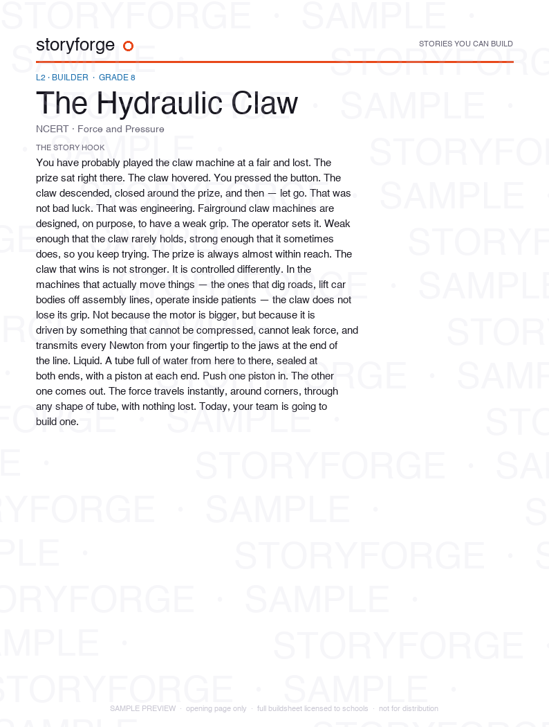 Watermarked opening-page preview of The Hydraulic Claw