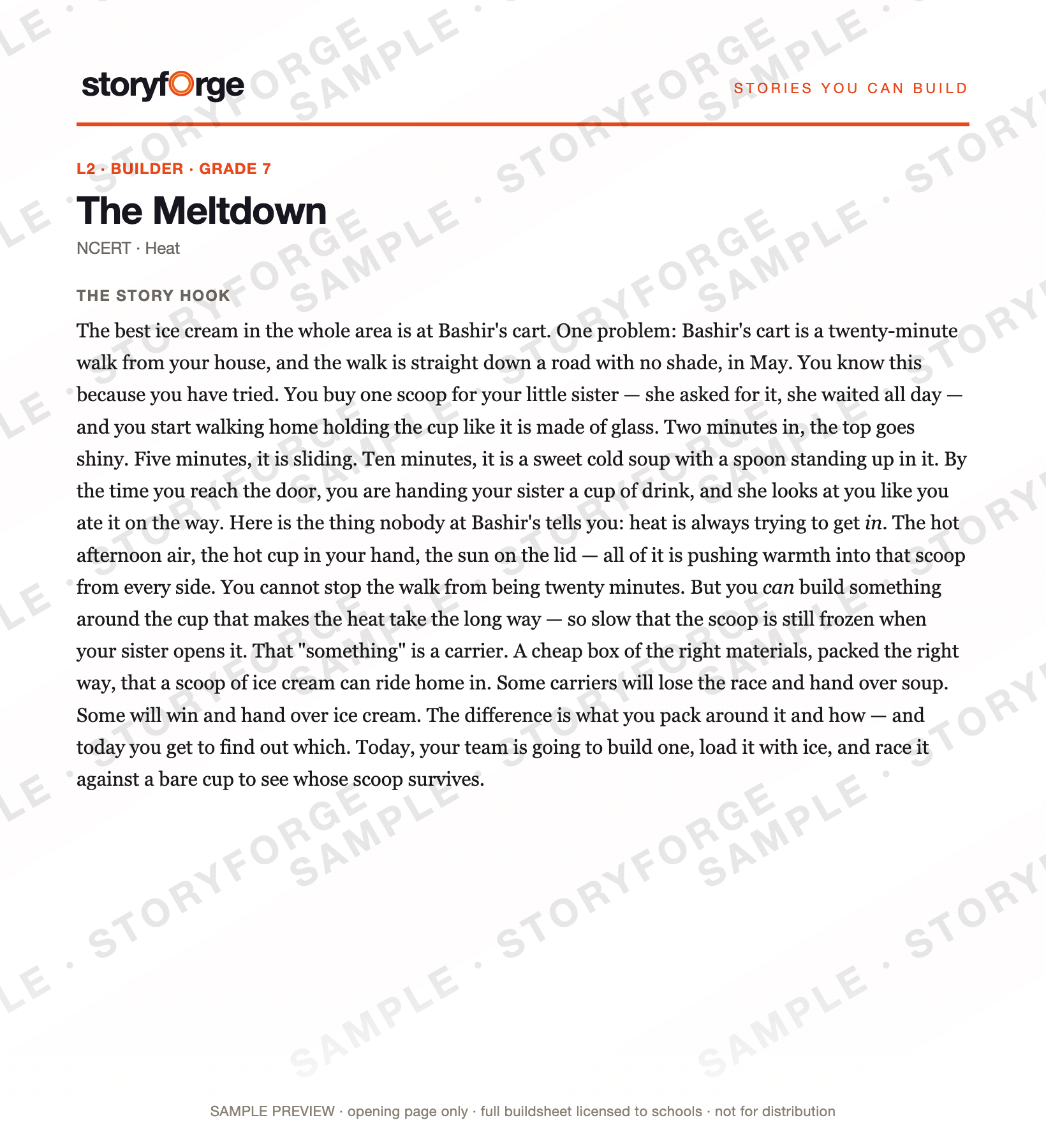 Watermarked opening-page preview of The Meltdown
