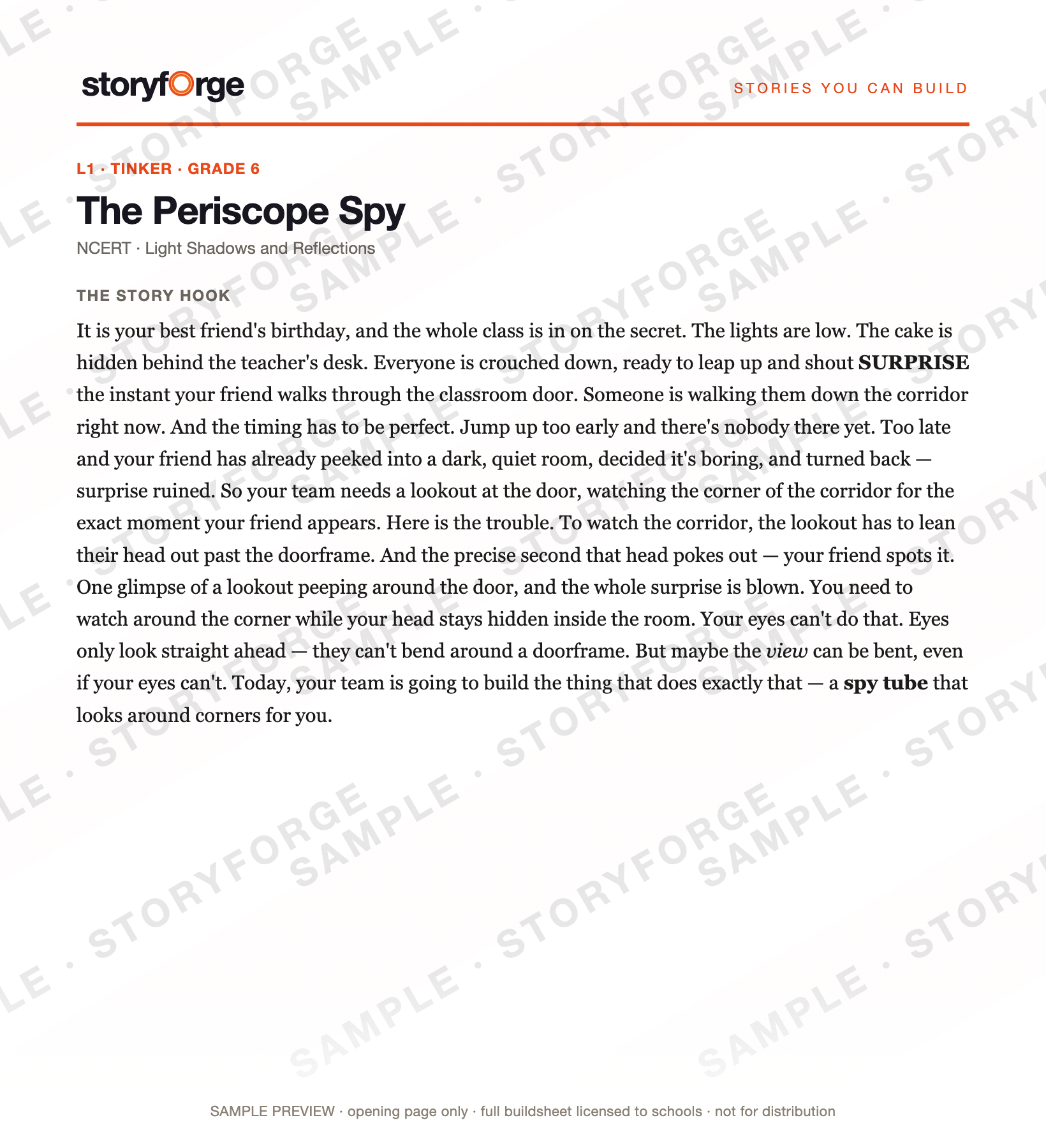 Watermarked opening-page preview of The Periscope Spy