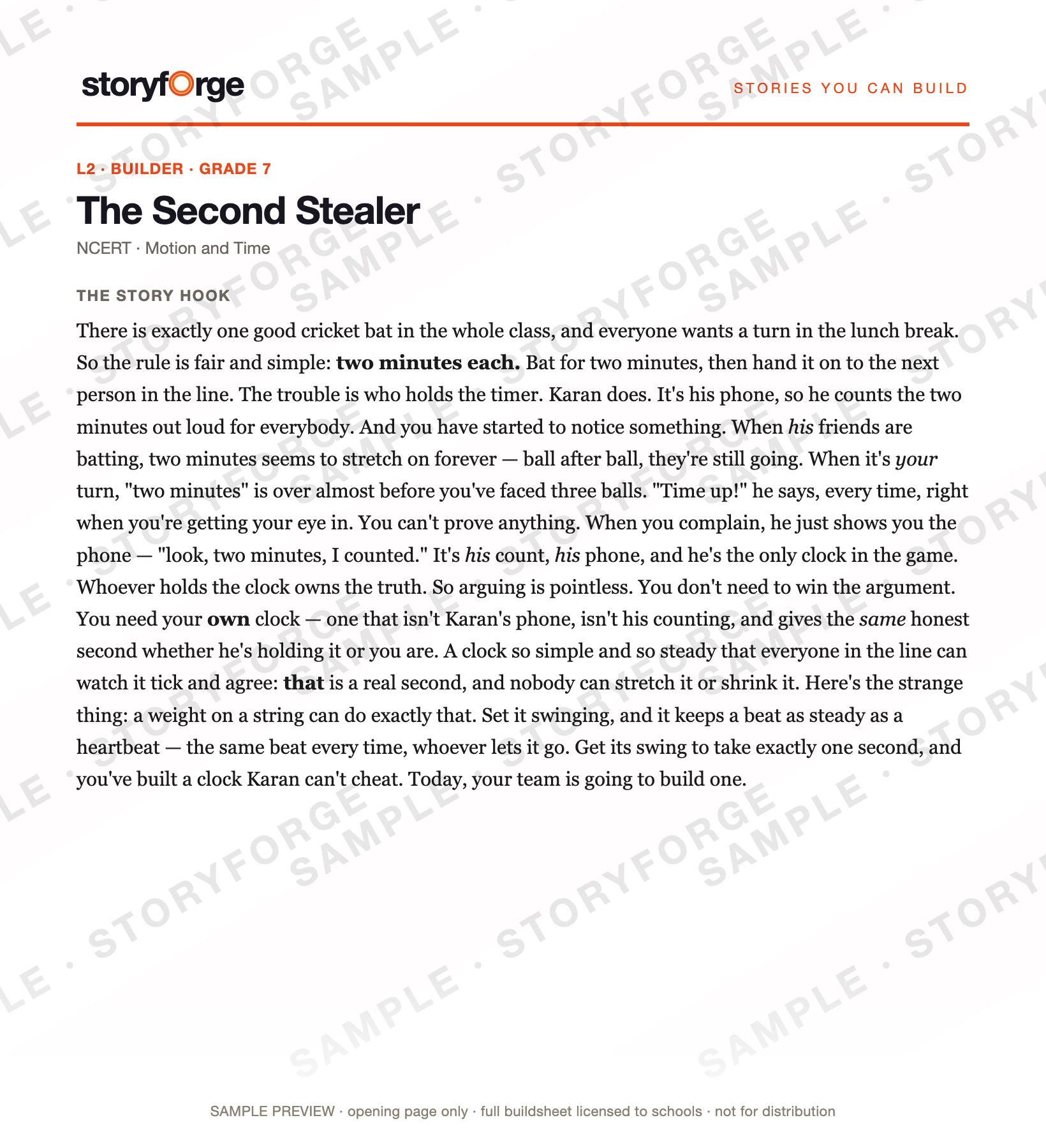 Watermarked opening-page preview of The Second Stealer