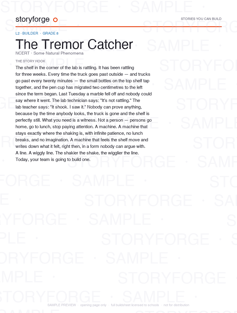 Watermarked opening-page preview of The Tremor Catcher